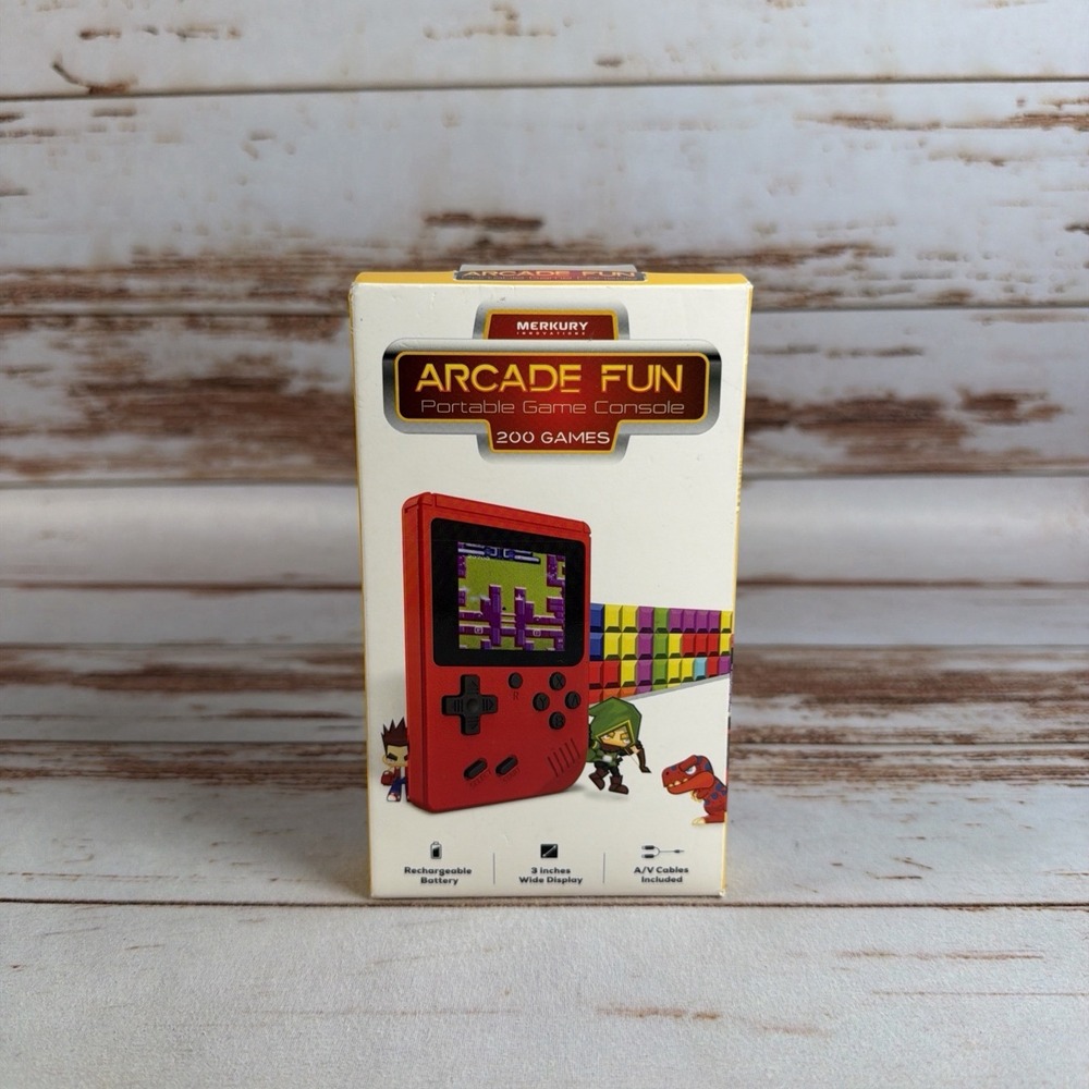 Merkury Innovations Arcade Fun Portable Handheld Gaming Console 200 Games